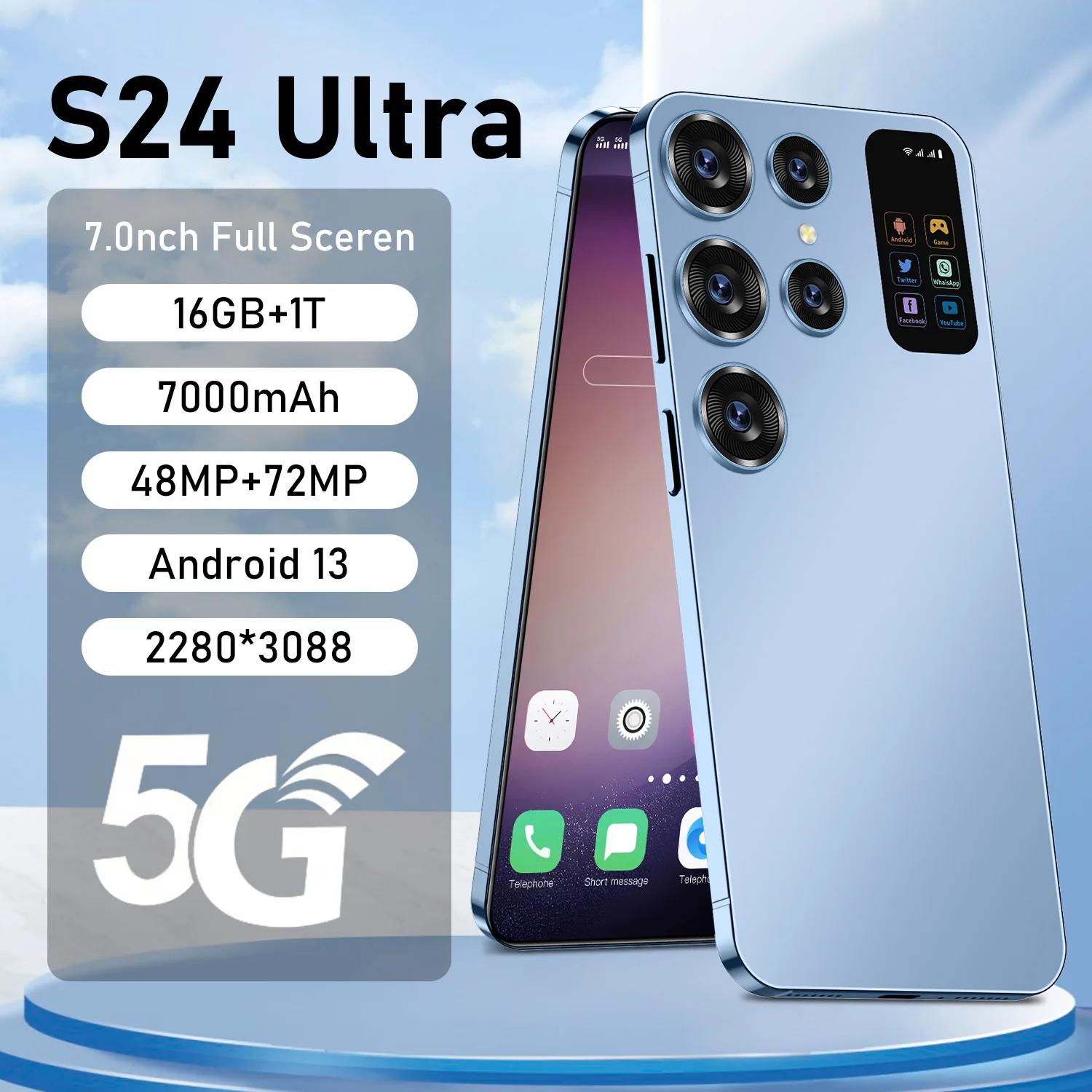 S24 Ʈ Ʈ, 7.0 ġ  ȭ,  SIM  ,   SD ī, 12GB, 16GB, 512GB, 1TB